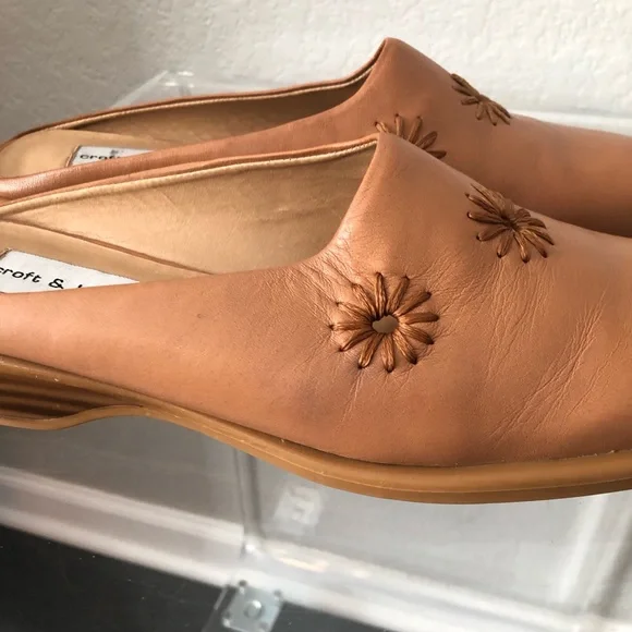 Vintage Y2K Croft & Barrow Leather Mule Slides - Picture 4 of 12